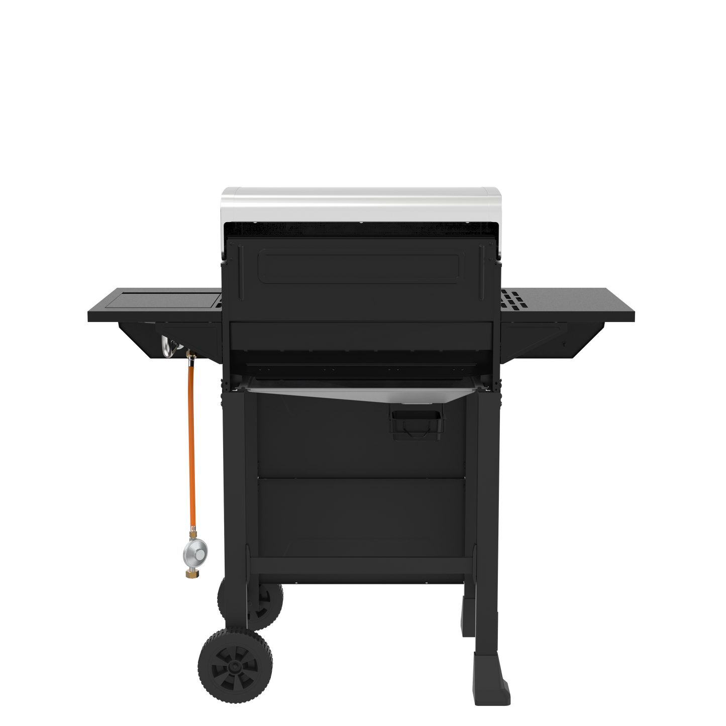 Nexgrill Classic 4-Brenner Gasgrill mit Seitenbrenner – Premium Edelstahl Gas grill mit porzellanbeschichteten Gusseisenrosten, Even-Heat-System – Garten, Balkon & BBQ-Events