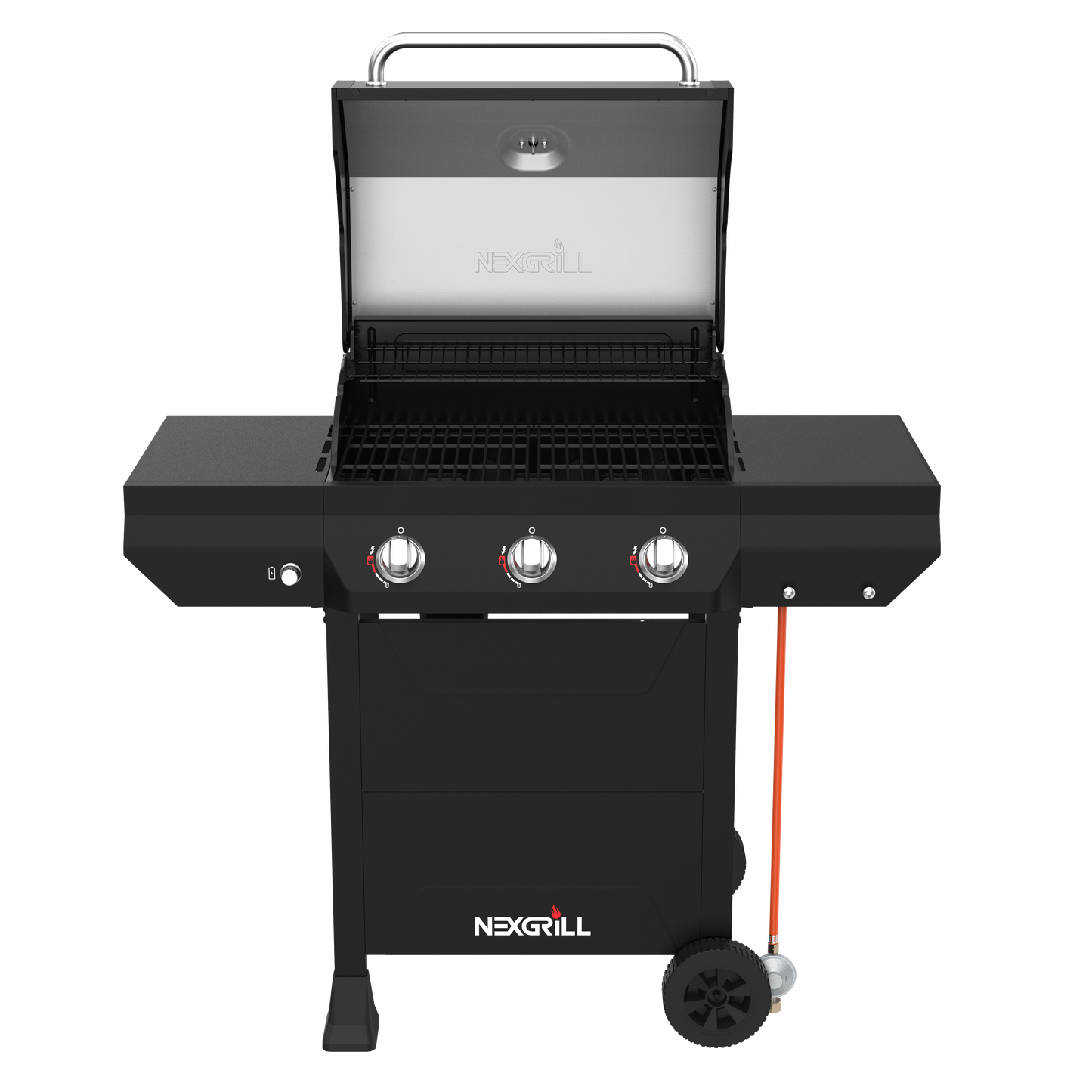 Nexgrill Classic 3-Brenner Gasgrill – Kompakter Outdoor-Gas grill mit porzellanbeschichteten Gusseisenrosten, Even-Heat-System – Garten, Balkon & BBQ-Events