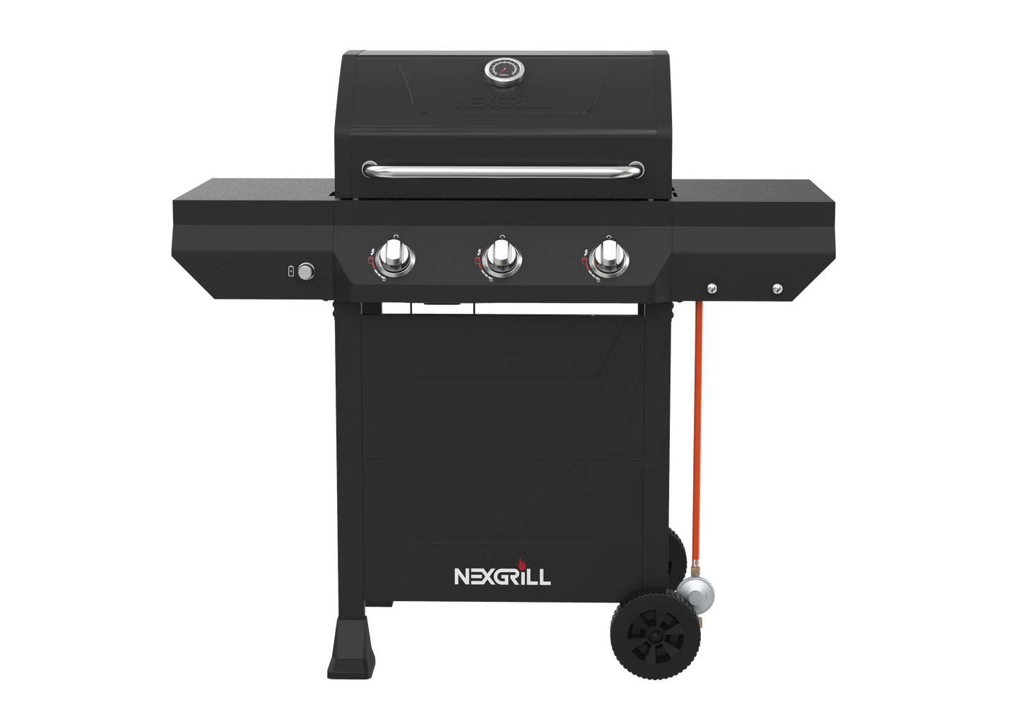 Nexgrill Classic 3-Brenner Gasgrill – Kompakter Outdoor-Gas grill mit porzellanbeschichteten Gusseisenrosten, Even-Heat-System – Garten, Balkon & BBQ-Events