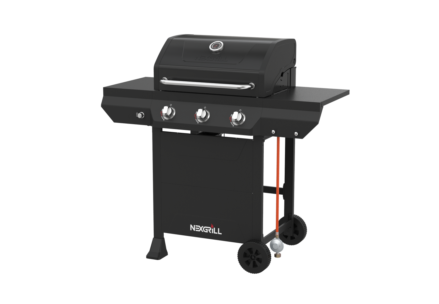 Nexgrill Classic 3-Brenner Gasgrill – Kompakter Outdoor-Gas grill mit porzellanbeschichteten Gusseisenrosten, Even-Heat-System – Garten, Balkon & BBQ-Events