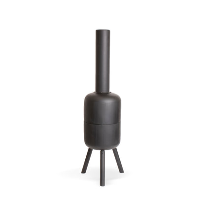 BonFeu BonBini / BonSelo Black Feuerstelle aus Cortenstahl – klassischer Gartenkamin & Outdoor Terrassenofen mit Grillfunktion für Garten und Terrasse