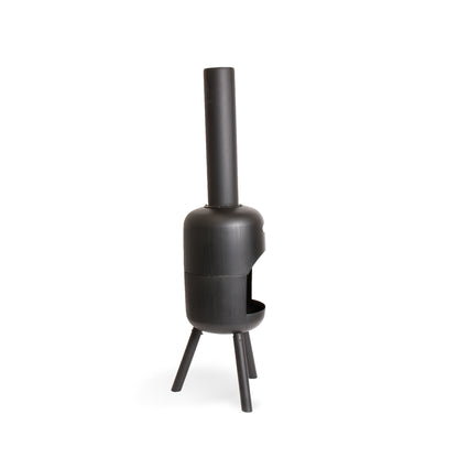 BonFeu BonBini / BonSelo Black Feuerstelle aus Cortenstahl – klassischer Gartenkamin & Outdoor Terrassenofen mit Grillfunktion für Garten und Terrasse