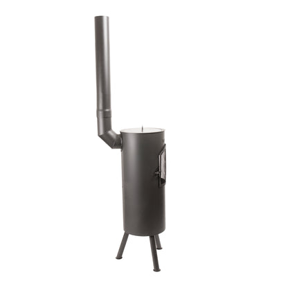 BonFeu BonGiano LP Black Gartenkamin aus Cortenstahl – hochwertige Feuerstelle & Outdoor Terrassenofen mit Grillfunktion für Garten und Terras