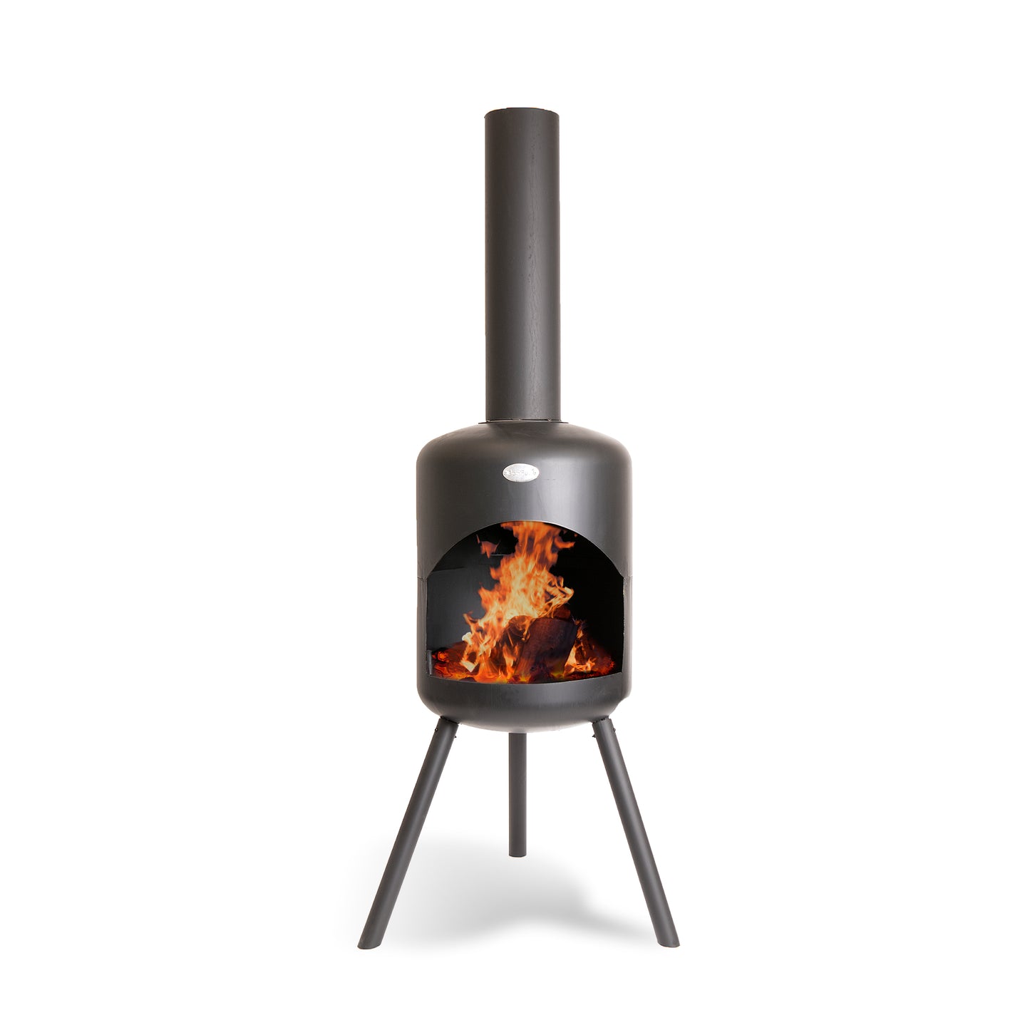 BonFeu BonBini / BonSelo Black Feuerstelle aus Cortenstahl – klassischer Gartenkamin & Outdoor Terrassenofen mit Grillfunktion für Garten und Terrasse