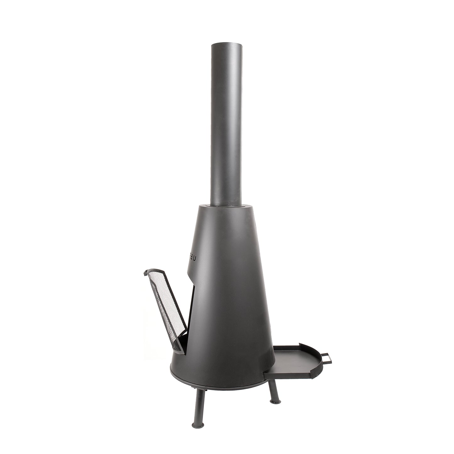 BonFeu BonPyra Black Feuerstelle aus Cortenstahl – stilvoller Gartenkamin & Outdoor Terrassenofen mit Grillfunktion für Garten und Terrasse