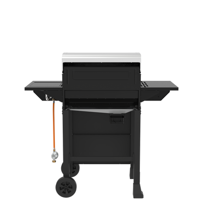 Nexgrill Classic 4-Brenner Gasgrill mit Seitenbrenner – Premium Edelstahl Gas grill mit porzellanbeschichteten Gusseisenrosten, Even-Heat-System – Garten, Balkon & BBQ-Events