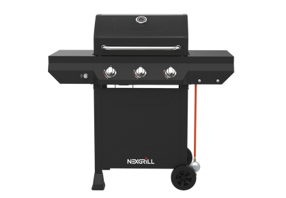 Nexgrill Classic 3-Brenner Gasgrill – Kompakter Outdoor-Gas grill mit porzellanbeschichteten Gusseisenrosten, Even-Heat-System – Garten, Balkon & BBQ-Events