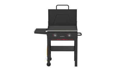 Nexgrill Daytona 2-Brenner Plancha Gasgrill – Kompakter Standgrill mit keramikbeschichteter Grillplatte – Ideal für Garten, Balkon & Outdoor BBQ, 10 kW