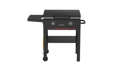 Nexgrill Daytona 2-Brenner Plancha Gasgrill – Kompakter Standgrill mit keramikbeschichteter Grillplatte – Ideal für Garten, Balkon & Outdoor BBQ, 10 kW