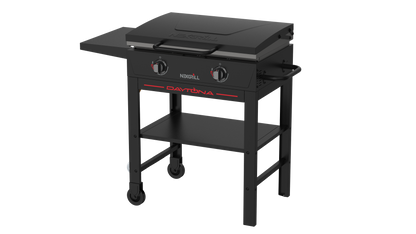 Nexgrill Daytona 2-Brenner Plancha Gasgrill – Kompakter Standgrill mit keramikbeschichteter Grillplatte – Ideal für Garten, Balkon & Outdoor BBQ, 10 kW