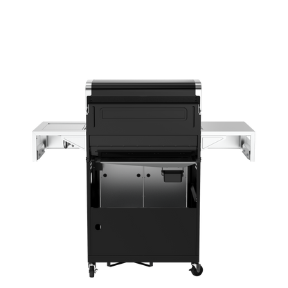 Nexgrill Gourmet Pro 4-Brenner Gasgrill mit Seitenkochfeld & Plancha (Griddle-Max System) – Edelstahl Gasgrill mit porzellanbeschichteten Gusseisenrosten, Ideal für Garten, Balkon & BBQ-Events