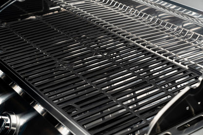 Nexgrill Gourmet Pro 6-Brenner Gasgrill mit Keramik-Seitenbrenner, Plancha Griddle-Max System, porzellanbeschichtetem Gusseisenrost & Edelstahlbrennern – Ideal für Garten, Balkon & BBQ-Events