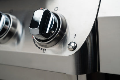 Nexgrill Gourmet Pro 6-Brenner Gasgrill mit Keramik-Seitenbrenner, Plancha Griddle-Max System, porzellanbeschichtetem Gusseisenrost & Edelstahlbrennern – Ideal für Garten, Balkon & BBQ-Events