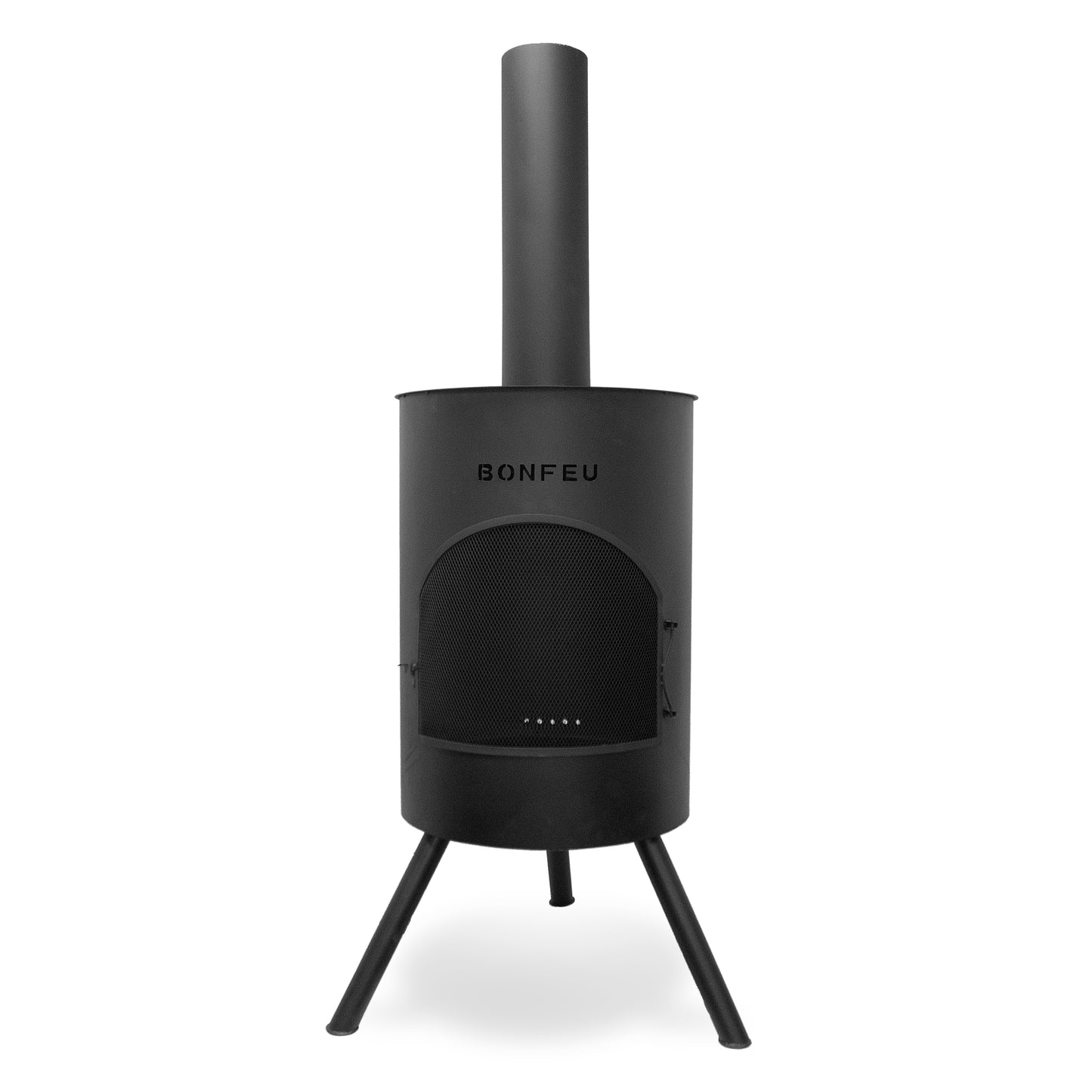 BonFeu BonTon 40 Black Feuerstelle aus Cortenstahl – stilvoller Gartenkamin & Outdoor Terrassenofen mit Grillfunktion für Garten und Terrasse