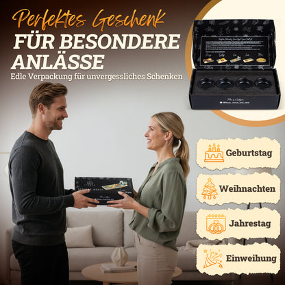 Servierbrett 'LUIS' 2er Set aus FSC® Akazien-Holz mit Schieferplatte & Saucen Schüsseln